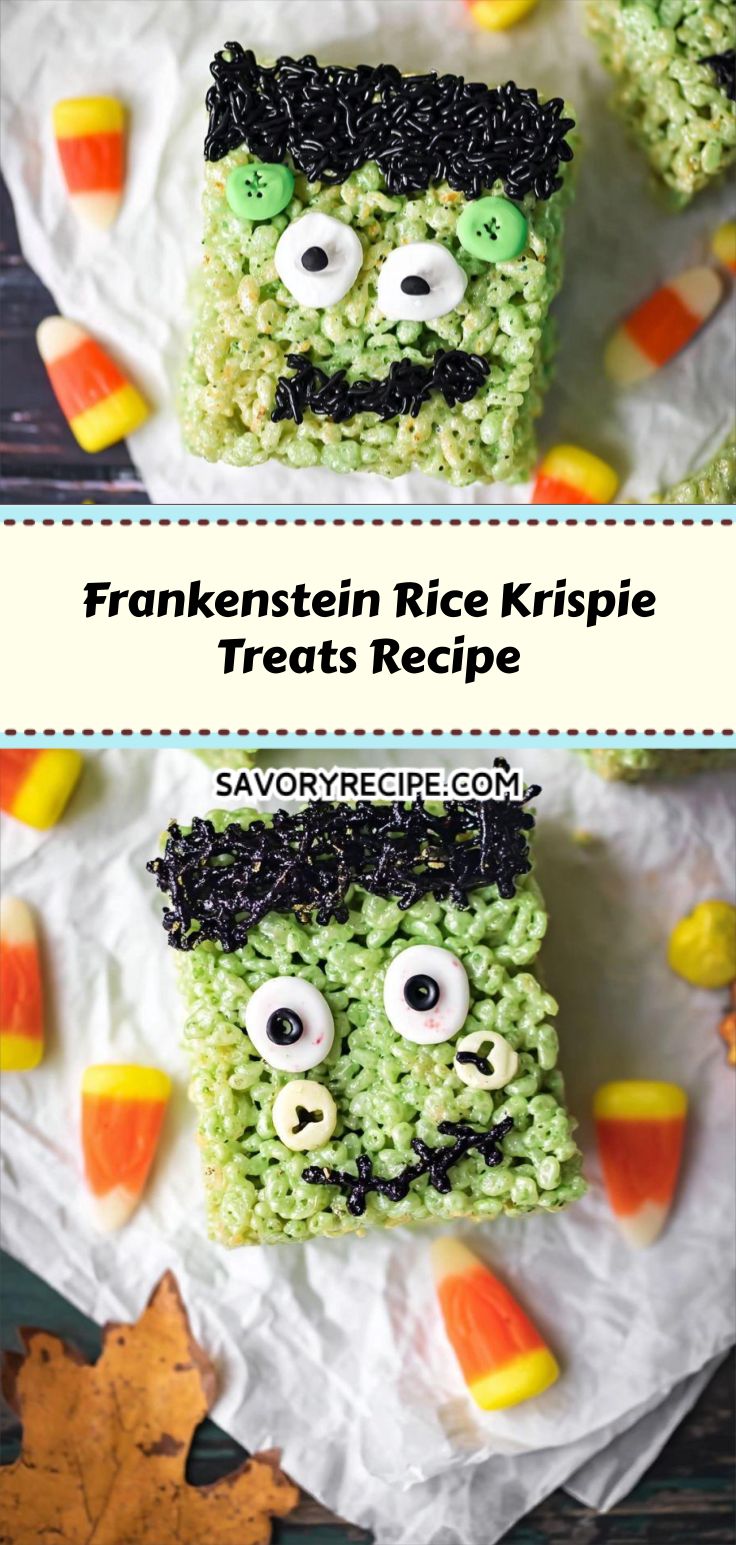 Frankenstein Rice Krispie Treats Recipe