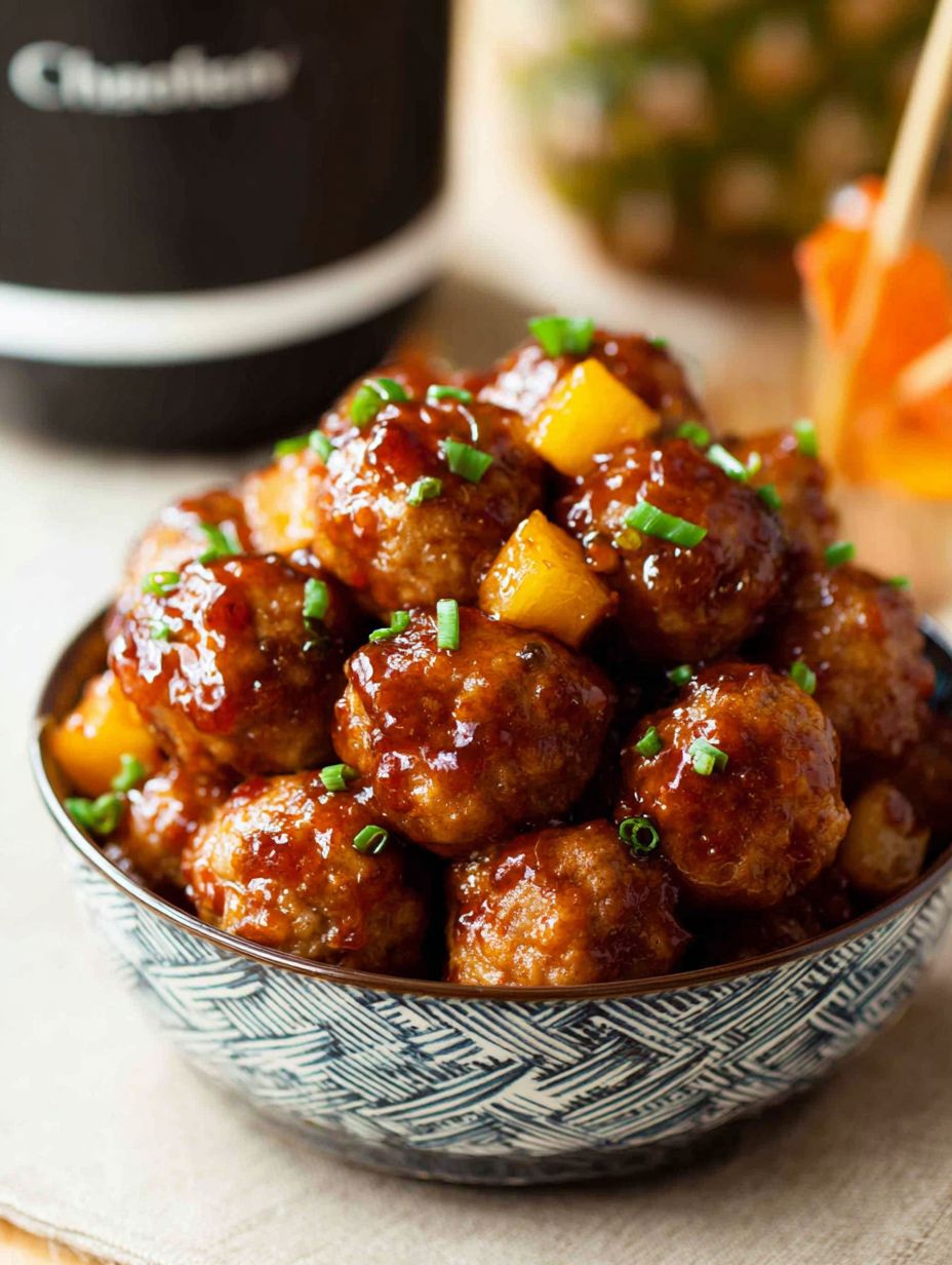 Crock Pot Hawaiian Meatballs Recipe