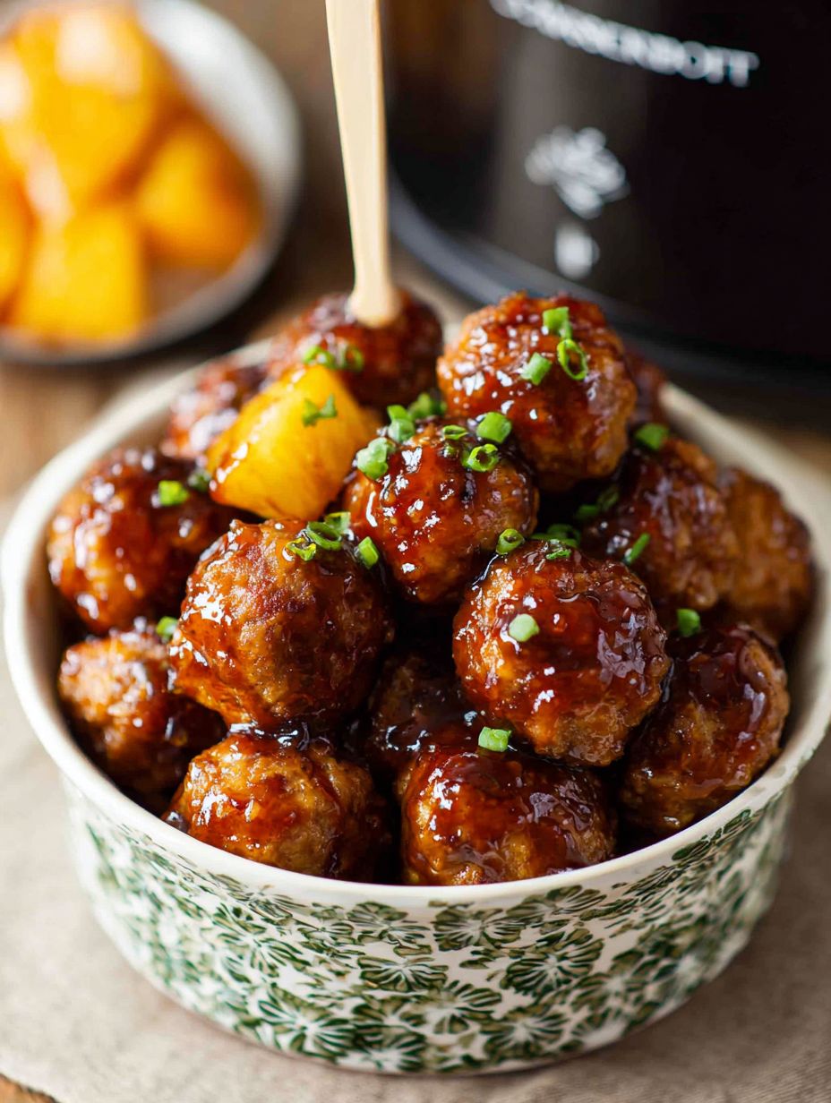 Crock Pot Hawaiian Meatballs Recipe