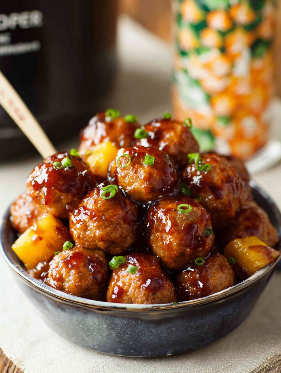 Crock Pot Hawaiian Meatballs Recipe