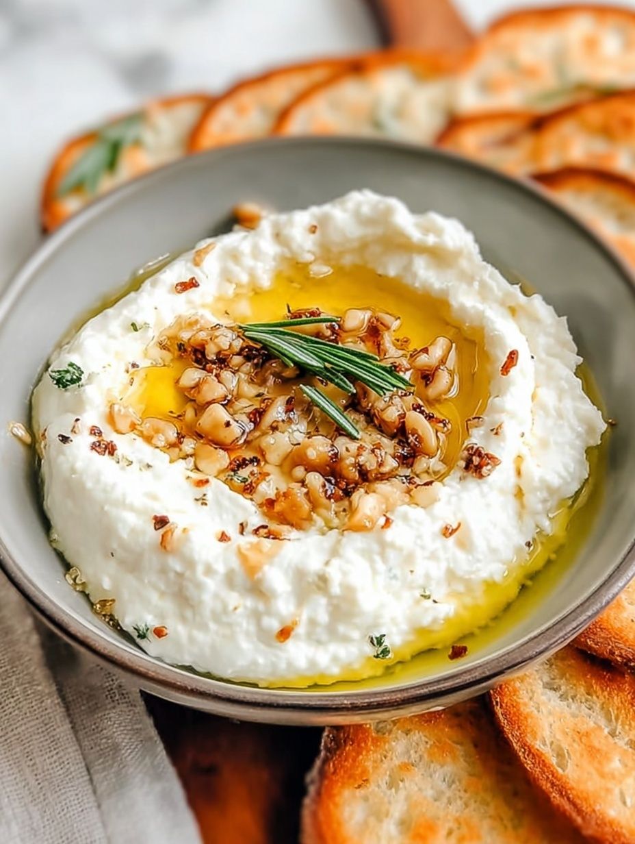 Spicy Ricotta Dip With Hot Honey Recipe for Christmas Eve Appetizers