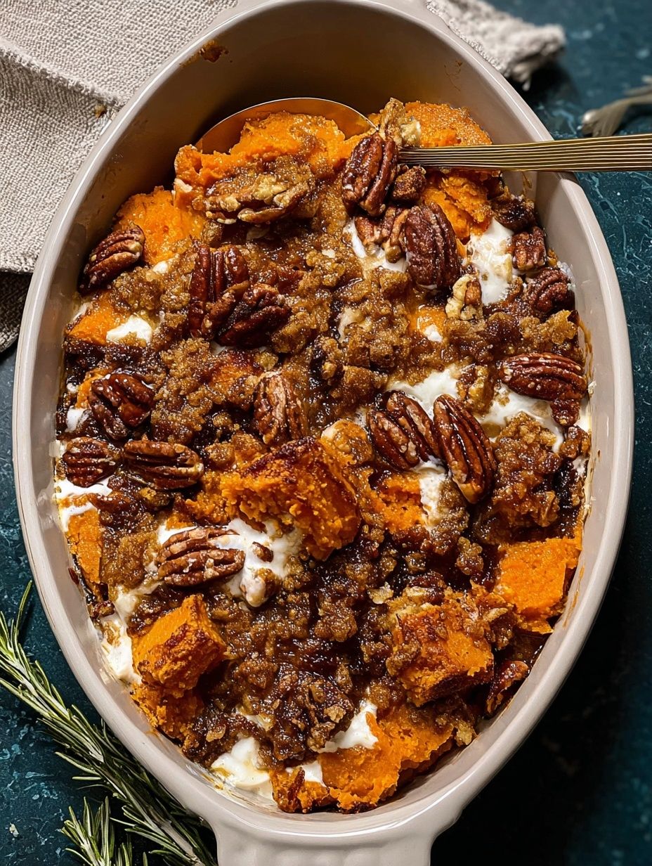 Southern Maple Sweet Potato Casserole Recipe for Christmas Sides
