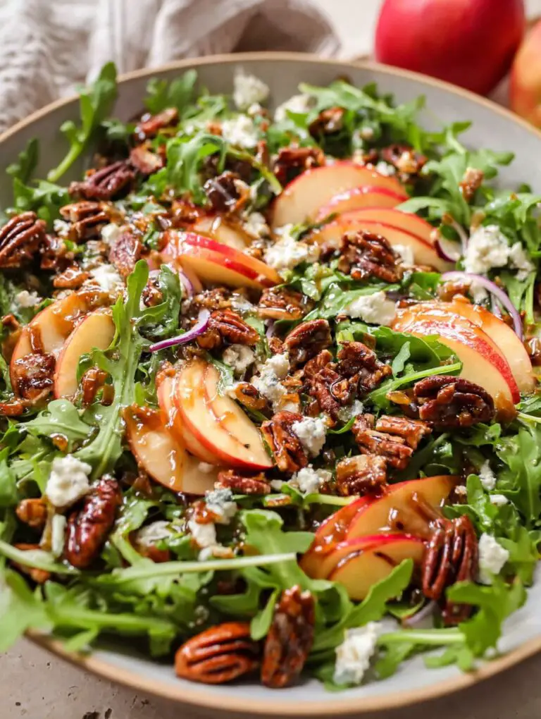 Healthy Thanksgiving Recipe: Apple Arugula Salad With Maple Pecans