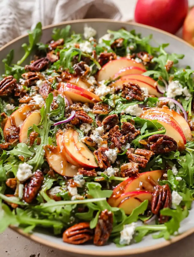 Healthy Thanksgiving Recipe: Apple Arugula Salad With Maple Pecans