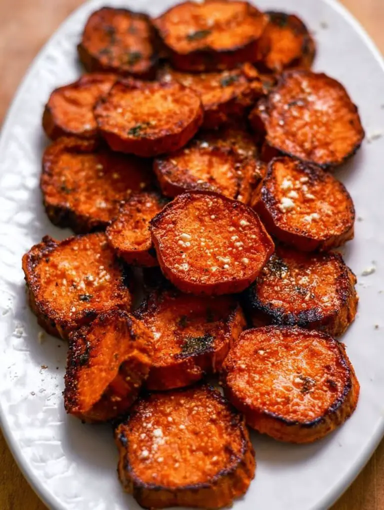 Healthy Thanksgiving Recipe: Roasted Sweet Potato Rounds With Honey & Feta