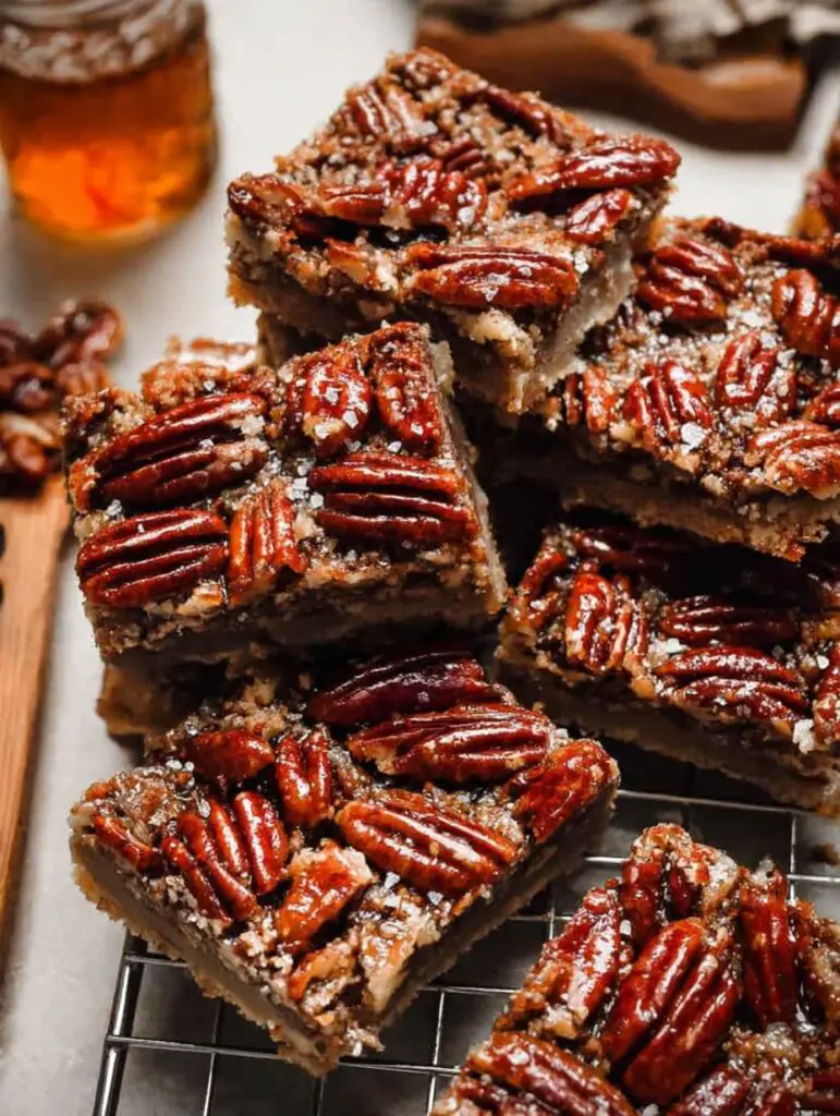 Salted Maple Pecan Pie Bars Recipe: Easy Thanksgiving Dessert